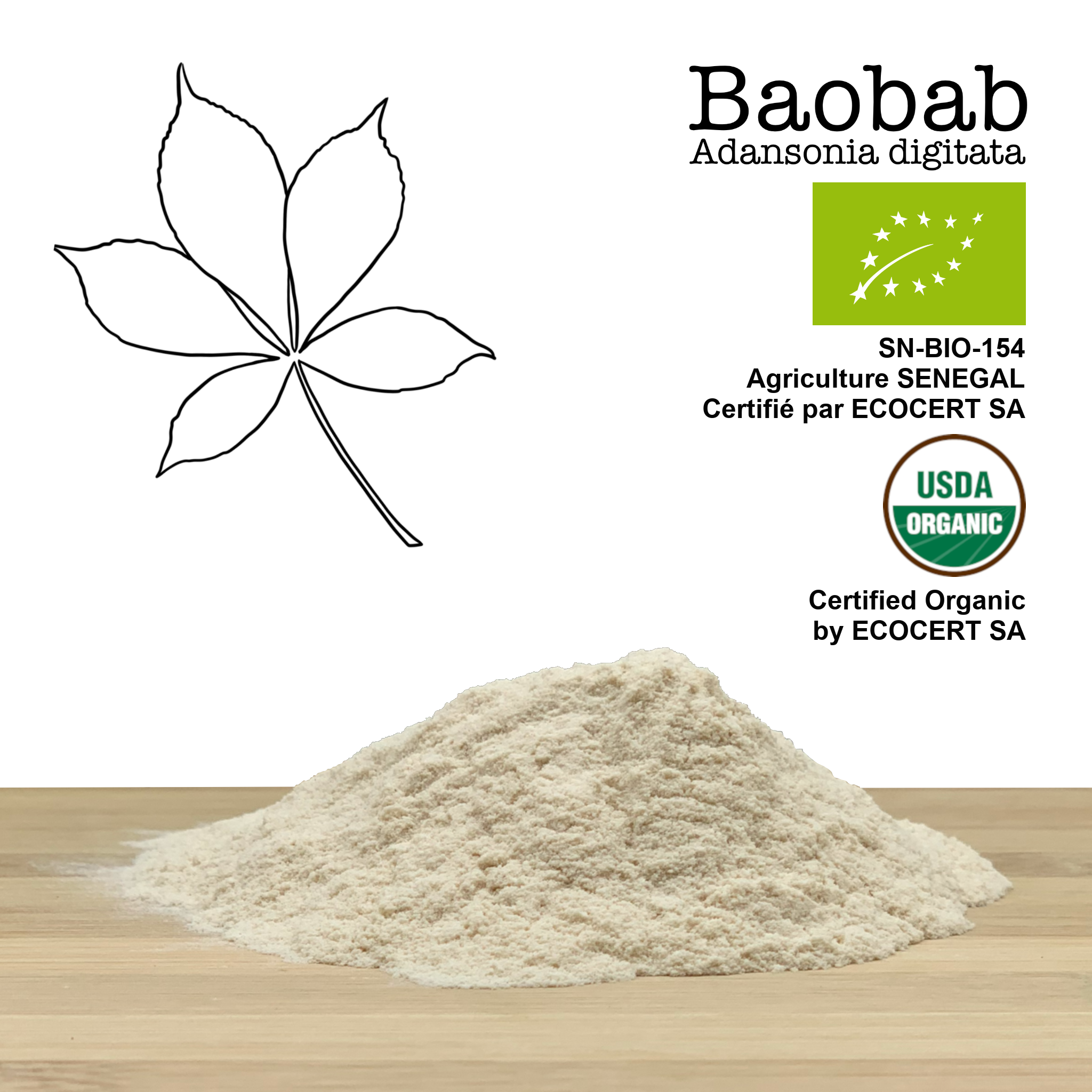 Pulpe De Fruits De Baobab 200g - Complément Alimentaire Naturel, Riche En Vitamine C